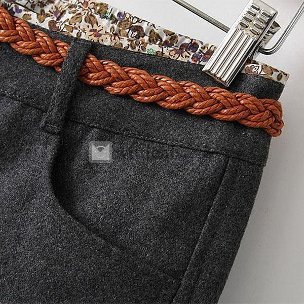 ショートパンツ レディース 春秋冬 厚め ショート丈 ショーパン 短パン 女 ラシャ