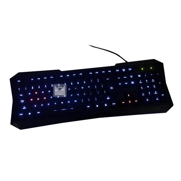 ゲームキーボード パソコンキーボード 光るキーボード USB接続 ゲーミングキーボード 夜光 ブラック