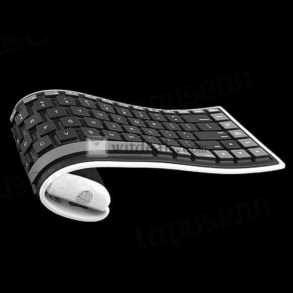 タブレットPCキーボード ipad2/3keyboard シリカゲルキーボード ブルートゥースキーボード ソフト ブラック