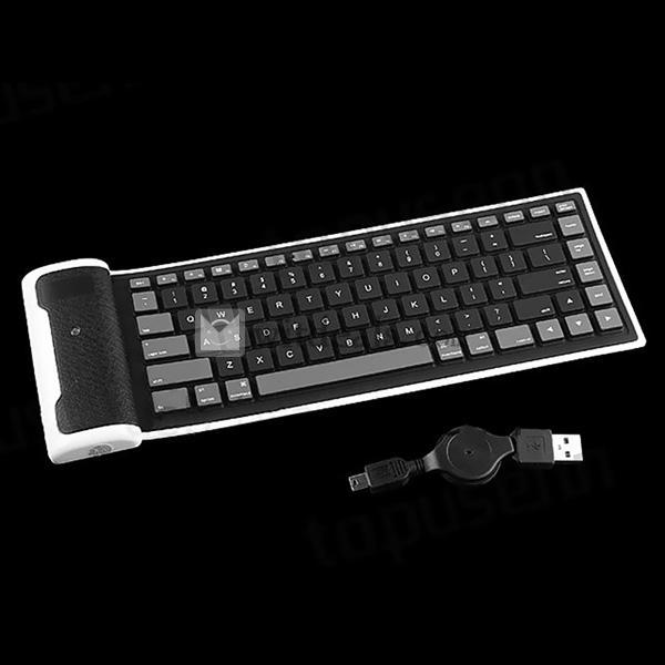 タブレットPCキーボード ipad2/3keyboard シリカゲルキーボード ブルートゥースキーボード ソフト ブラック