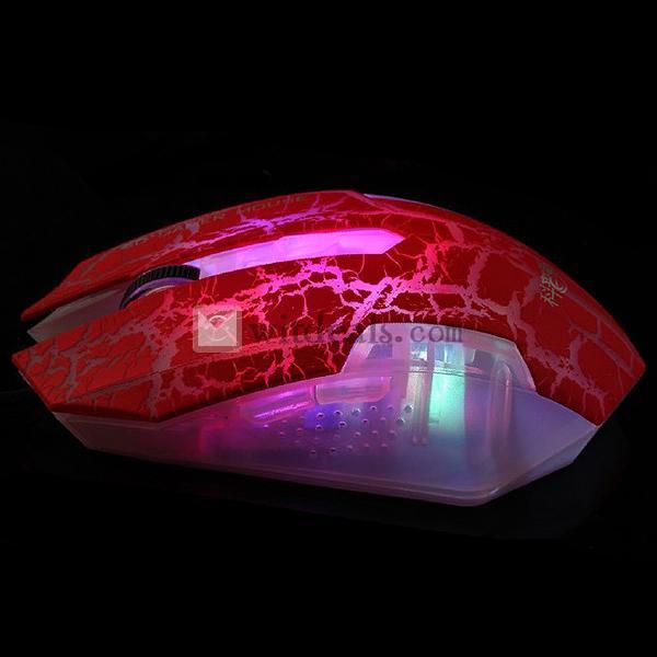ゲームマウス 夜光 レーザーマウス コンパクトキーボード USB 光る 6Dマウス 全３色