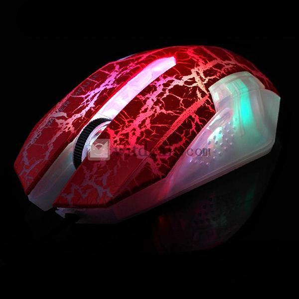 ゲームマウス 夜光 レーザーマウス コンパクトキーボード USB 光る 6Dマウス 全３色
