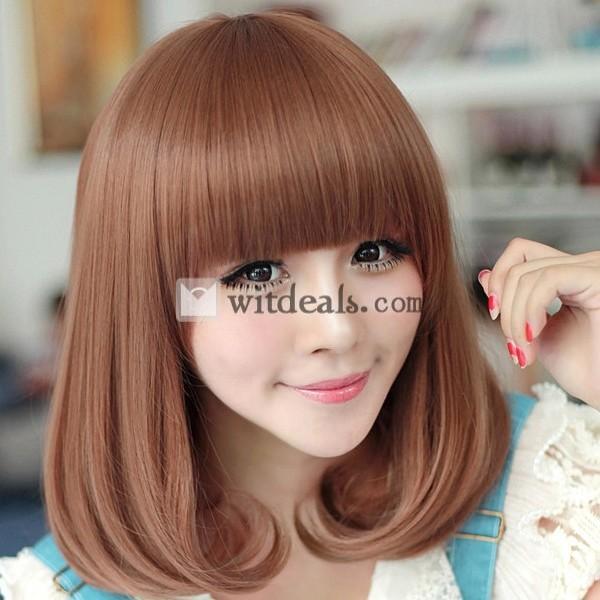 かつら 前髪ウィッグ ウイッグ 耐熱 肩先ボブ くるくる ウイッグ ボブ 髪飾りcosplay