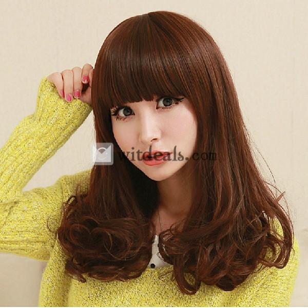 前髪ウィッグ wig かつら つけ毛 小顔 ウイッグ カジュアル 女性用
