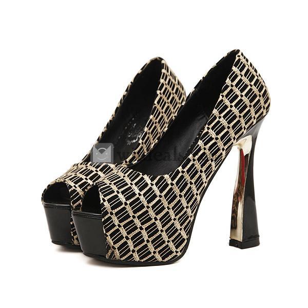 人気のレディースシューズ ファッション太ヒール サンダル パンプス ラウンドトゥ ストーム 人気のハイヒール