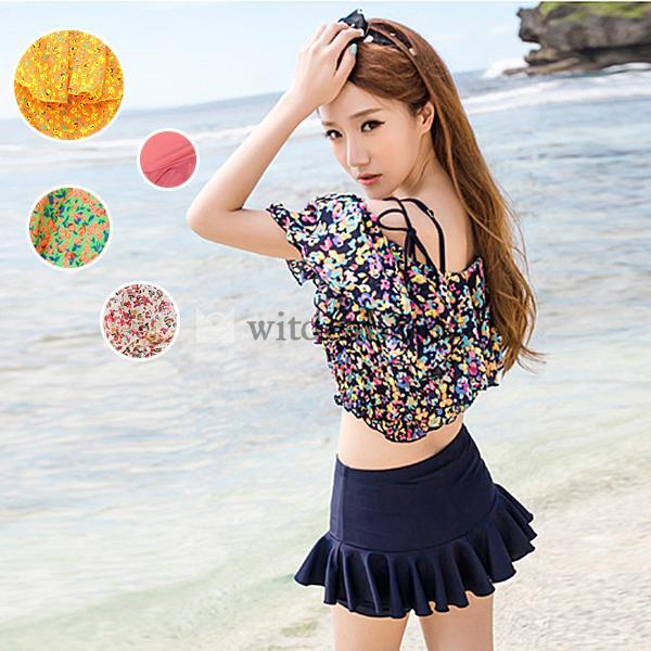 5カラー新作可愛いサロペット水着体型カバー効果水着大人っぷいワンピース