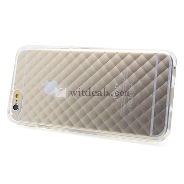 菱形柄　iPhone6ケース　iPhone6バンパーケース　iPhone6保護カバー　透明
