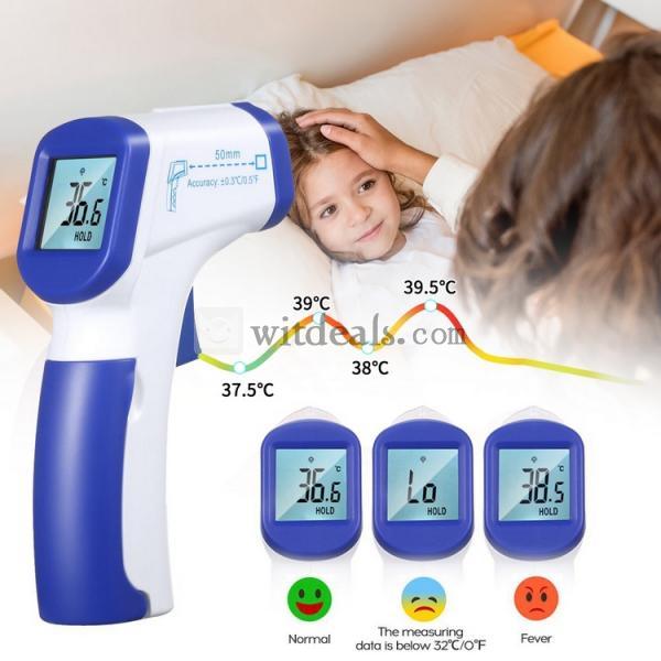 自宅や病院で耳と額温度計非接触型　持ち運び便利　