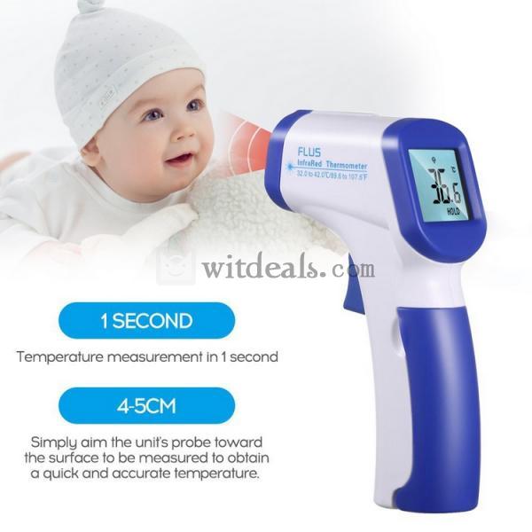 自宅や病院で耳と額温度計非接触型　持ち運び便利　