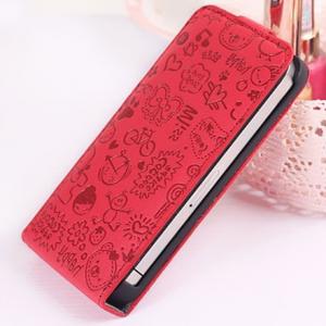 iPhone 4／4Sレザーケース/カバー　PU 【送料無料】レッド