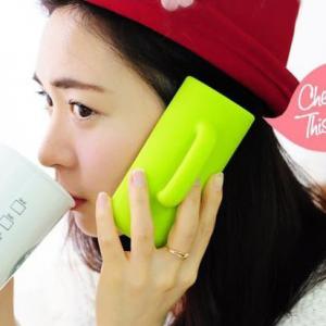 MUG CASEiPhone 4／4S保護ケース/カバー シリカゲル シリコンケース/カバー【送料無料】イエローグリーンー