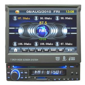 8インチ 1DIN車載DVDプレーヤーHDタッチスクリーンGPS iPod RDS TV Bluetooth