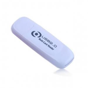 USB2.0対応　カードリーダー　多機能　TF＋SD＋MS対応　ホワイト