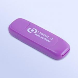 TF＋SD＋MS対応　カードリーダー　USB2.0対応　多機能　バイオレット