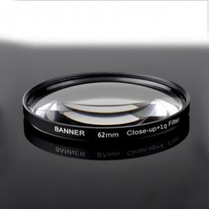 カメラ接写用レンズ　クローズアップレンズ(+10)　マクロフィルター径62mm