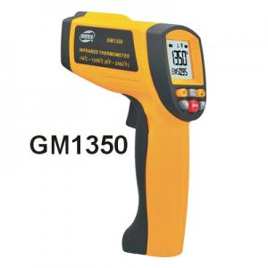 赤外線放射温度計／赤外線デジタル温度計／非接触型赤外線温度測定器　放射率可変タイプ　小型 イエロー