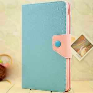 iPad mini保護ケース／カバー　レザー　良い手触り　ファッション色　ブルー