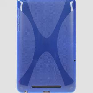 Google Nexus7保護ケース 滑り止めケースNexus7透明ケース／カバー 透明ブルー