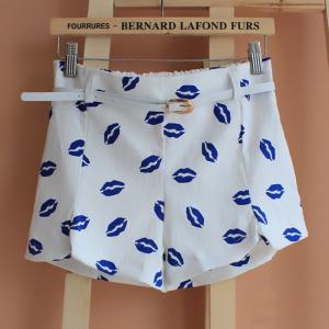 パンツ  レディース  バンダナ  ショートパンツ  ファッション  短パン 女  ホットパンツ　ストレッチ  細ベルト付き