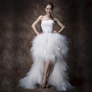 プリンセスライン ベアトップ 二次会 花嫁 パーティードレス ミドルウェスト 結婚式ドレス 人気