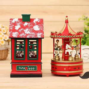 メリーゴーランドオルゴール ミュージックボック 小屋 オルゴールギフト 誕生日 クリスマス 記念日 かわいい