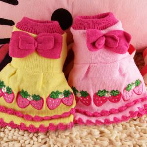 可愛いワンピース 女の子の服 ペット服 犬 ペットグッズ 刺繍 パーティー変装 姫系