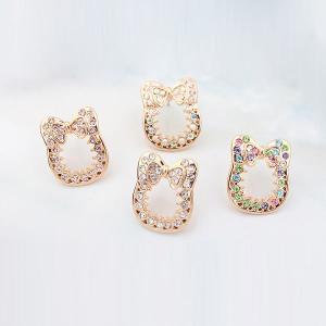 イヤリング 復古ピアス ペア 合金 猫ピアス 新作のレディース用品 アクセサリー 飾り物 カワイイ ２セット