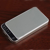 3000mAh ポリマー 二つUSBポート付き【送料無料】通用タイプモバイルバッテリー　グレー