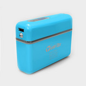 8つ充電用変換プラグ 汎用タイプ 5200mAhモバイルバッテリー【iPhone5にも対応】　ブルー