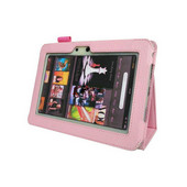 Amazon Kindle Fire HD 保護カバー／ケース　ライチ皮紋 PU革　ピンク