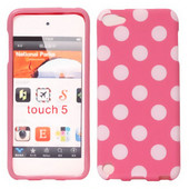 6色選べる　水玉　iPod touch5 シリコンケース　iPod touch 5カバー　ピンク