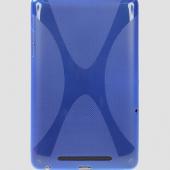 Google Nexus7保護ケース 滑り止めケースNexus7透明ケース／カバー 透明ブルー