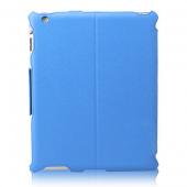 スタンドタイプ　iPad miniレザーケース／iPad miniカバー　3段階調節可能　選べる7色　ブルー