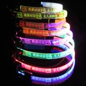 犬用品 首輪 刻印 犬 LED 光る首輪 LED首輪 ペット ペット用品 ペットグッズ S/M/Lサイズ